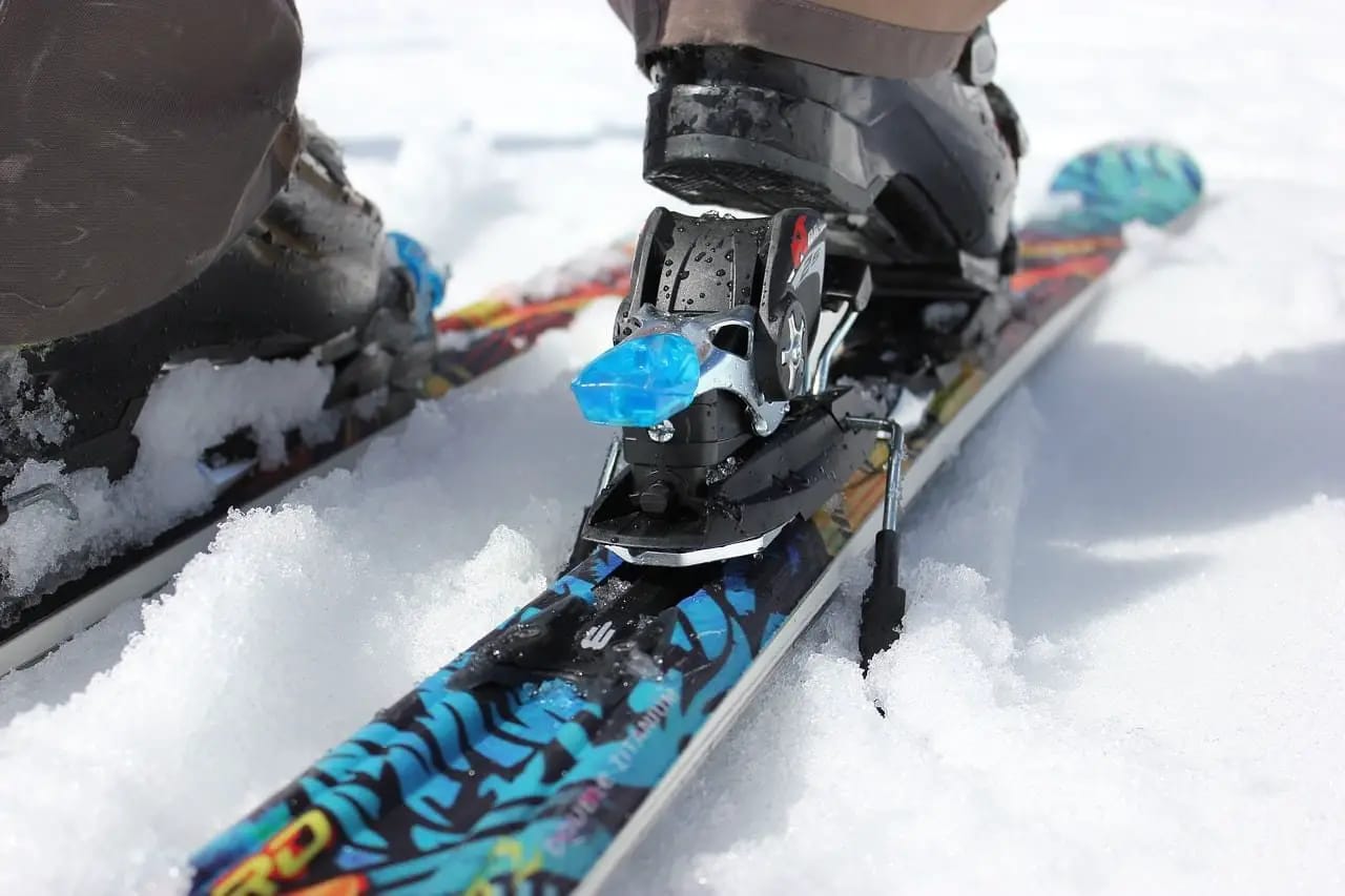 ski boots with ski bindings